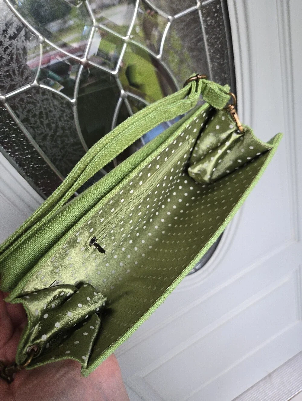 Green Geometric Clutch